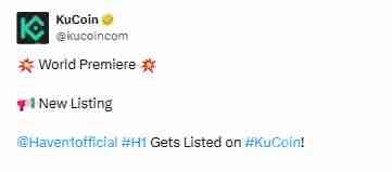 Haven1 今日上市：$H1 代币价格是多少？